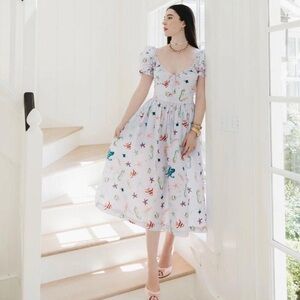 Hill House The Ophelia Midi Dress in Sea Creatures